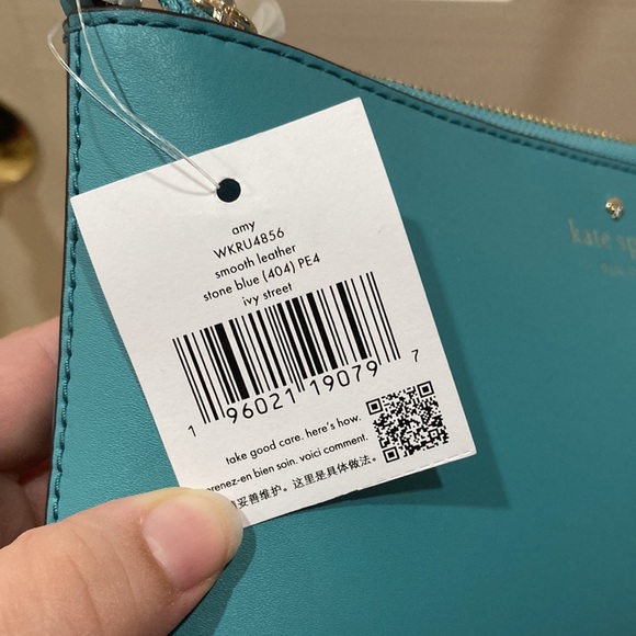 NWT Kate Spade Amy Ivy Street Tassel Stone Blue Crossbody Purse Bag - Picture 12 of 14